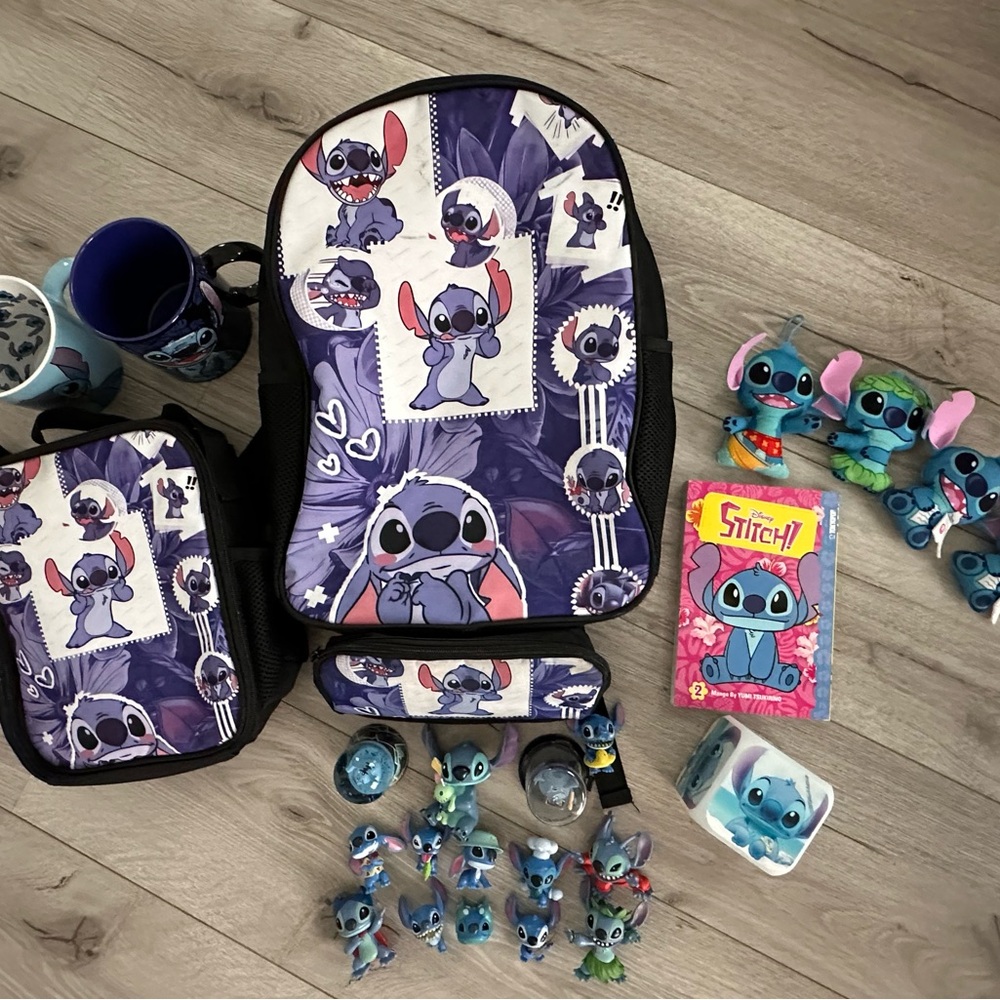 Stitch Kids Backpack, lunchbox, pencil bag Set